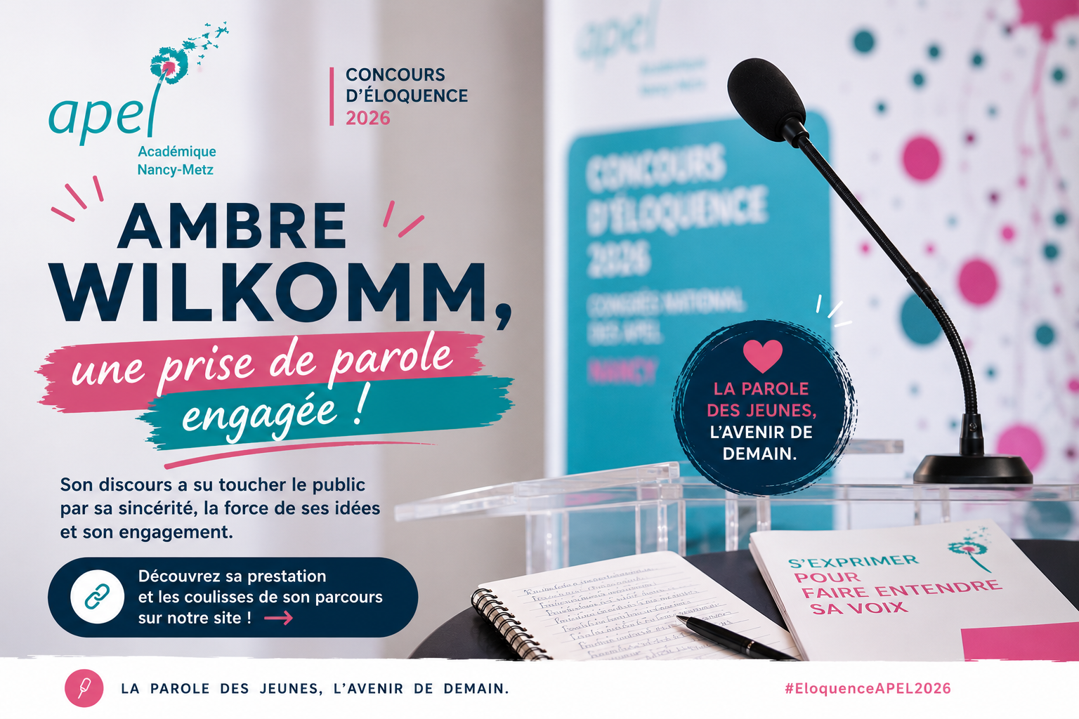 Ambre WILKOMM, une prise de parole engagée